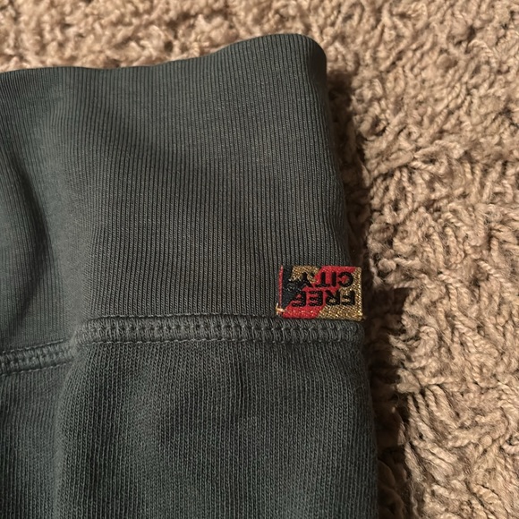 FreeCity 3/4 length jogger dark green saggy slim fit size S - Picture 3 of 9